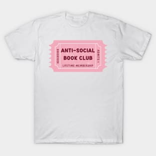 Anti-social book club - floral ticket T-Shirt